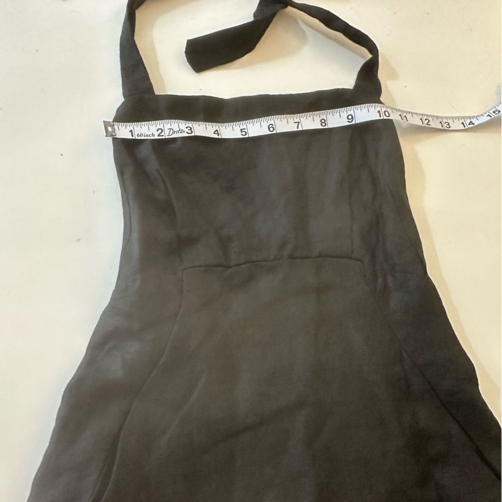 Aulieude Black 100% Linen Chloe Adjustable Crisscross Wrap Around Dress NWT 6 - Picture 12 of 16
